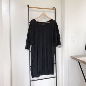 Jack & Jones Core swoop shirt with layered sleeves